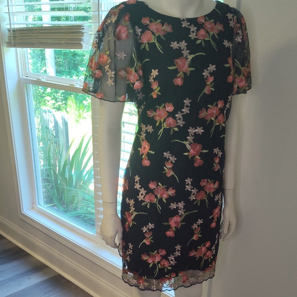 Jessica Howard Orange Flutter Sleeve Sheath Dress for Wedding Guest - Picture 6 of 13